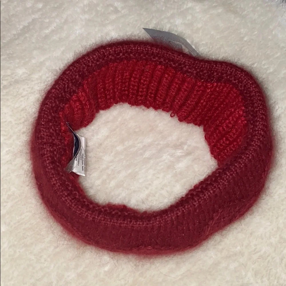 LF Accessori burgundy Made in Italy wool knit headband - Picture 3 of 7